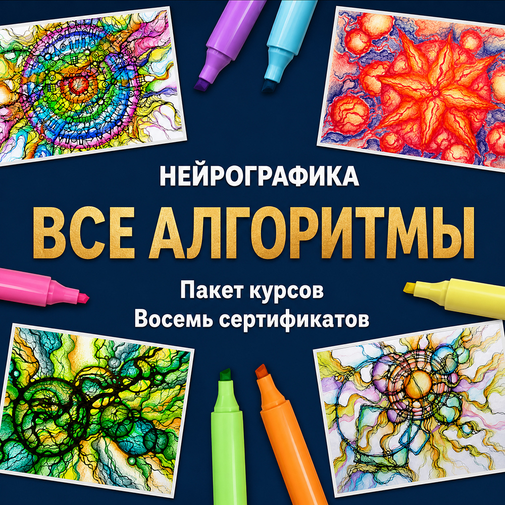 <span style="font-weight: bold;">ДО 24 АВГУСТА! ПАКЕТ "ВСЕ АЛГОРИТМЫ НЕЙРОГРАФИКИ" </span>